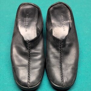 Cole Haan Black Leather Mules